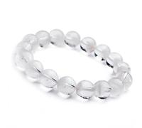Sudemota Bracelet Véritable Bracelet Quartz Blanc Fantôme Naturel Femme Homme 13mm Grand Bracelet Perle Ronde Cristal AAA (Color : Purple)