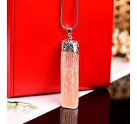 Sudemota Colliers 1 pc Pendentif en Pierre de plâtre Naturel incrusté de Dents d'améthyste chaîne en Or chaîne en Argent Collier Ras du Cou Bijoux (Color : B-1)