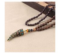 Sudemota Colliers 2021 Nouveau Collier Pendentif Corne de Boeuf Tribal Mode Collier Vintage Ethnique Long Collier Bijoux népal Collier for Femmes Hommes (Size : Style1)