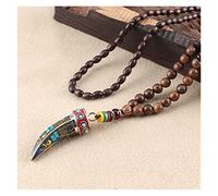Sudemota Colliers 2021 Nouveau Collier Pendentif Corne de Boeuf Tribal Mode Collier Vintage Ethnique Long Collier Bijoux népal Collier for Femmes Hommes (Size : Style3)