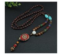 Sudemota Colliers 2021 Nouveau Vintage népal Long Bouddha Collier Bois perlé Pendentif et Colliers for Femmes Ethnique bohème Chanceux Inde Bijoux (Size : Style5)