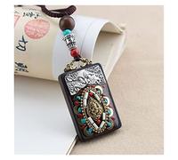 Sudemota Colliers 2021 Nouveau Vintage Style Ethnique Lotus Corne de Boeuf Bois perlé Pierre pendentifs et Colliers déclaration népal Collier Femmes Hommes Bijoux (Size : Style3)
