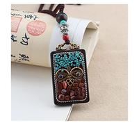 Sudemota Colliers 2021 Nouveau Vintage Style Ethnique Lotus Corne de Boeuf Bois perlé Pierre pendentifs et Colliers déclaration népal Collier Femmes Hommes Bijoux (Size : Style2)