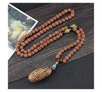 Sudemota Colliers Collier de Perles Fait à la Main népal Bouddhisme tibétain Yoga guérison Mala Collier éléphant Dzi Oeil Pendentif Collier Bijoux (Size : Style5)