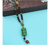 Sudemota Colliers Collier népalais Fait à la Main Bouddhiste Mala Bois Perles Pendentif et Collier Ethnique Longue déclaration Bijoux (Size : Style32)