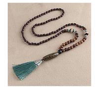 Sudemota Colliers Fabriqué à la Main Gland Népal Perles Pendentifs Collier en Bois Perlé Longue Chaîne Bijoux Femmes Cadeaux (Size : Style14)
