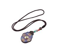 Sudemota Colliers Mode Plume de Paon Ethnique Collier Femmes népal Bijoux à la Main Noir ébène Bois Long Pendentif Vintage Collier (Size : Style3)
