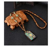 Sudemota Colliers Nouveau rétro népal Perles Long Pull Collier éléphant Ganesha Bouddhiste prière Collier méditation Spirituel Chanceux amulette Bijoux (Size : Style5)