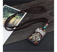 Sudemota Colliers Vintage Népal Long Bouddhiste Corde Réglable Chaîne Pendentif & Collier Ethnique Bohème Boho Bouddha Chanceux Bijoux (Size : Style6)