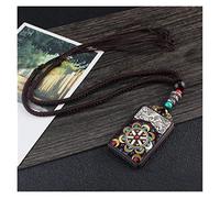Sudemota Colliers Vintage népal Long Bouddhiste réglable Corde chaîne Pendentif et Collier Ethnique bohème Boho Bouddha Chanceux Bijoux for Femmes Hommes (Size : Style6)