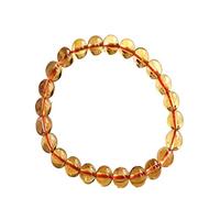 Sudemota Feng Shui Bracelet 7mm Naturel Citrine Quartz Jaune Clair Perles Rondes Bracelet Cristal Femmes Hommes AAAAA