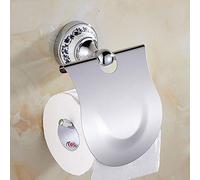 Sudemota Support de papier toilette de salle de bain en acier inoxydable fixé au mur européen étanche en métal céramique distributeur de papier toilette couvercle de boîte à mouchoirs pour salle de
