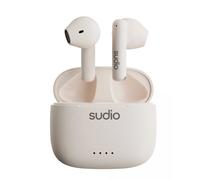 Sudio Écouteurs True Wireless A1 – Bluetooth, commandes tactiles, boîtier de charge – Beige