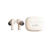 Sudio A1Pro Plage, Ecouteurs Intra-Auriculaires avec Bluetooth, Touch Control avec Support de Charge Compact sans Fil, IPX4, Active Noise Cancellation, Microphone intégré, Premium Crystal Sound
