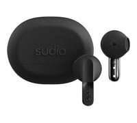 Sudio N3 Noir Minuit - Les écouteurs pour Le Jour et la Nuit. Durée d'écoute de 5,5 Heures, 30 Heures au Total, résistance à l'eau, Microphones améliorés pour Prendre des appels, Bluetooth 5.4.