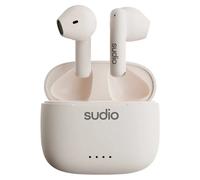 Sudio Écouteurs True Wireless A1 – Bluetooth, commandes tactiles, boîtier de charge – Beige