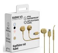 Sudio V3 Essential - Écouteurs intra-auriculaires avec câble et connecteur USB-C, câble tressé résistant aux enchevêtrements, microphone intégré, résistance à l’eau IPX4, ne nécessite pas de charge