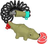 SUDOCA Antivol de vélo 2 en 1 en Silicone - Alligator Mignon Portable et sécurisé pour Scooter Pliable Route Montagne Cyclisme,B
