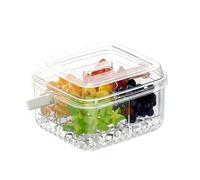 SUDOCA Plateau à collation hermétique à 5 compartiments avec couvercle et poignée pour charcuterie fruits et légumes organisateur de réfrigérateur boîte à bento portable,S