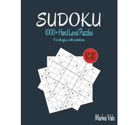 Sudoku 1000+ Hard level Puzzles, Large Print: For All Ages with solutions, ideal for off-screen time, travellers and for family and friends gifts.