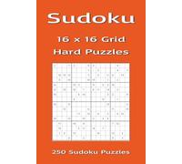 Sudoku 16 x 16 Puzzle Book: Hard 16 x 16 Sudoku Puzzles, 2 puzzles per page for mental stimulation | 6 x 9 inches, 188 pages | 250 Puzzles… Gift for ... free time. Ideal cheap Secret Santa gift.