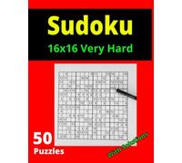 Sudoku 16x16 very hard: 16x16 Sudoku for expert with number and very challenged