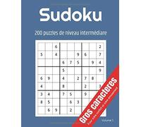 Sudoku 200 puzzles de niveau intermédiaire: Format A4 | Adultes | Gros Caracteres pour votre Confort | Avec les Solutions.