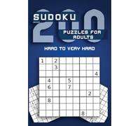 Sudoku 200 Puzzles for Adults Hard to Very Hard: Two large sudoku puzzles on each page page