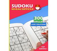 Sudoku Adulte Difficile : 300 Grilles Sudoku de poche | Sudoku Difficile avec solutions | Entraine la mémoire