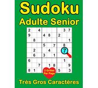Sudoku Adulte Senior Très Gros Caractères: 122 Grilles Facile en Gros Format avec Solutions, spécialement pour les malvoyants.