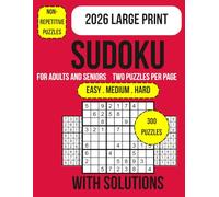 Sudoku Book for Adults and Seniors: 300 Sudoku Puzzles for Adults and Seniors Large Print Easy Medium and Hard Brain Training Games with Bold Numbers ... Per Page Unique Solutions for Relaxing Fun