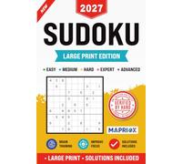 Sudoku Book for Adults and Seniors with 5 Levels of Difficulty: Easy to Advanced Large Print Sudoku Puzzles with Solutions | The Perfect Gift for Puzzle Lovers | Gifts for Men & Women