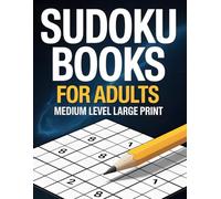 Sudoku Books for Adults Medium Level Large Print: Train your brain and relax with 300 medium sudoku puzzles in large print.