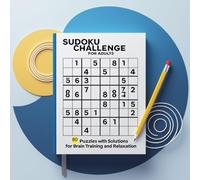 Sudoku Challenge Book for Adults 80 Puzzles with Solutions for Brain Training and Relaxation