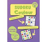 Sudoku couleur: Cahier avec 96 sudokus 4x4 facile à colorier pour les enfants | solutions à la fin du cahier | à partir de 4 ans | format : 21,59x27,94