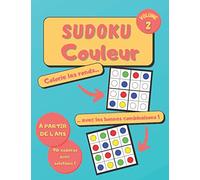 Sudoku couleur: Cahier avec 96 sudokus 4x4 facile à colorier pour les enfants | solutions à la fin du cahier | à partir de 4 ans | format : 21,59x27,94