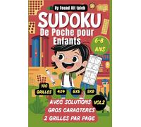 Sudoku De Poche Pour Enfants 6-8 ans: Cahier d'activité stimulant avec solutions faciles et gros caractères , 100 Grilles-Niveaux de difficulté ... Les Trajets , Plage , Détente. vol 2