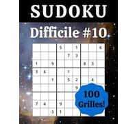 Sudoku Difficile #10: 100 Grilles de Sudoku pour Adultes | Gros Caractères | Niveau Difficile | Solutions à la Fin | 8'' x 10''