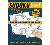 Sudoku difficile volume 2: Cahier spécial gros caractères, très lisible | 120p Grand Format 21 x 29,7cm | Une grande grille par page, pour adultes