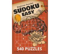 Sudoku | Easy | Beginner Puzzles: 504 Easy Sudoku Puzzles - 6 per Page, 6×9 Travel Size, 168 Pages with Full Answer Key - Relaxing Brain Games for Beginners and Casual Players
