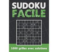 Sudoku Facile: Sudoku Adulte 1000 Grille. Sudoku facile avec solution. Fabriqué en France.