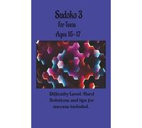 Sudoku for Teens: hard puzzles in a portable 5x8 travel format with solutions and tips: Sudoko Edition 3| Hard Level| 50+ sudoku puzzles with tips and solutions
