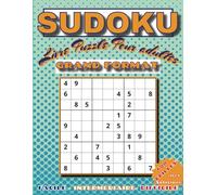 Sudoku Livre Puzzle Pour Adultes Grand Format: 600 Grilles - 3 niveaux de difficulté - facile, intermédiaire et difficile avec solutions