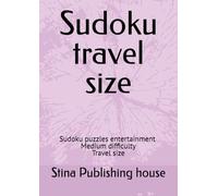 Sudoku medium difficulty travel size 9X9 cute pastel colors: Sudoku puzzles entertainment for kids and adults with solutions on last pages