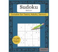 Sudoku, Medium: Sudoku with easy to read print with Medium Puzzles Volume 1 | 8.5x11 inches, 250 pages | 1000+ Puzzles great for Vacations. Spare time and as Gifts.
