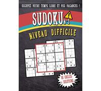 Sudoku n°3 - Niveau difficile: Carnet de sudoku niveau difficile - N°3 - format 7x10 pouces - 80 grilles - solutions - Temps libre vacances - calcul - tactique