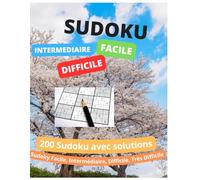 SuDoKu : Niveau : facile - moyen - difficile - très difficile: Grand format | 200 grilles | Jeu de logique relaxant & éducatif | Énigmes et puzzles pour adultes