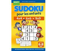 Sudoku pour les enfants 4x4 - 6x6 - 9x9 | 180 sudoku | Niveau: très facile | avec des solutions