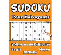 Sudoku Pour Malvoyants: Des Heures de Divertissement Pour Adulte et Senior, DMLA, 3 Niveaux de Difficulté (Facile, Moyen, Difficile), 204 Grilles en Très Gros Caractères Faciles à Lire.