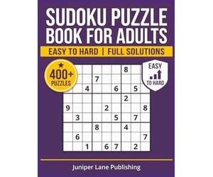 Sudoku Puzzle Book for Adults: 440 Puzzles Easy to Hard with Full Solutions: Brain Games for Adults with Easy, Medium, and Hard Sudoku Puzzles for Logic, Focus, and Mental Challenge